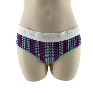 Victoria's Secret Colorful Hearts Cotton Signature Waist Hiphugger M Panty